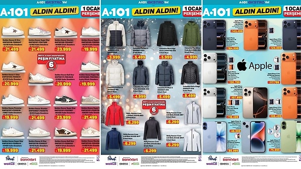 A101’de 1 Ocak 2026 internete özel Aldın Aldın kataloğu açıldı